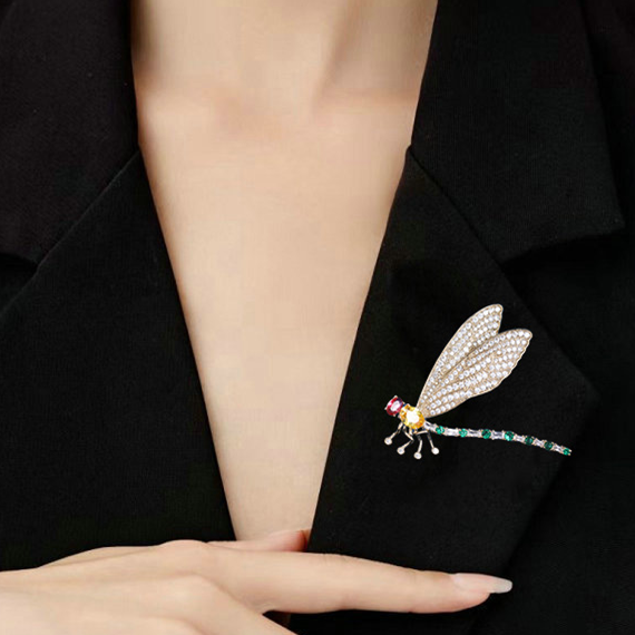 Grace1451 Smart Dragonfly brooch , Multiple ways to wear - Grace1451 Enamel Jewellery